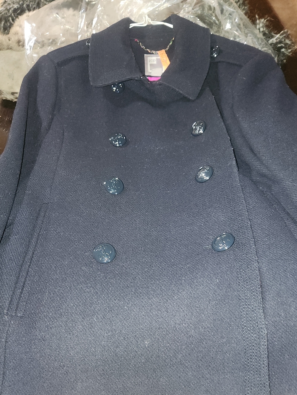jcpenney Navy Double-Breasted Pea Coat